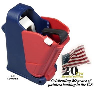 MAGLULA UPLULA UNIVERSAL PISTOL MAGAZINE LOADER AND UNLOADER 9MM TO .45 US FLAG UP60US - Win Repeating Arms Promotion